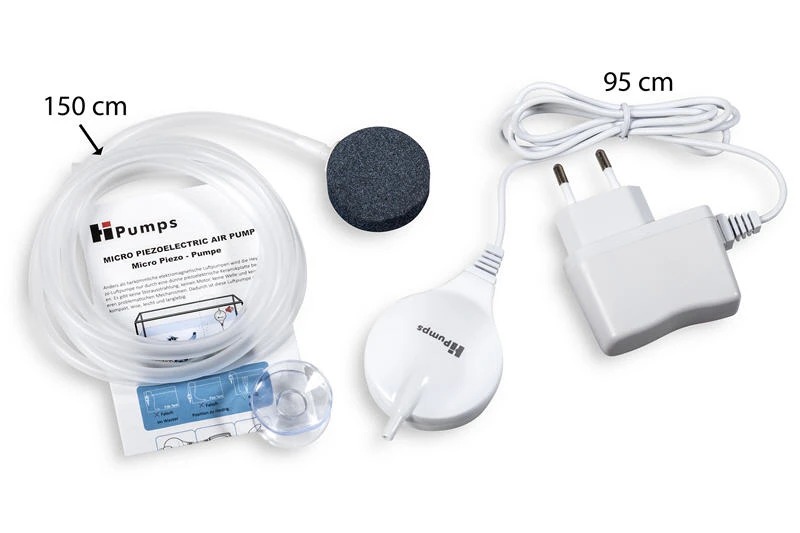 HPumps Nano Piezo Luftpumpe, Weiß Eckig 18l/h, Durchlüfterpumpe 4 HPumps Nano Piezo Luftpumpe, Weiß Eckig 18l/h, Durchlüfterpumpe – Bild 2