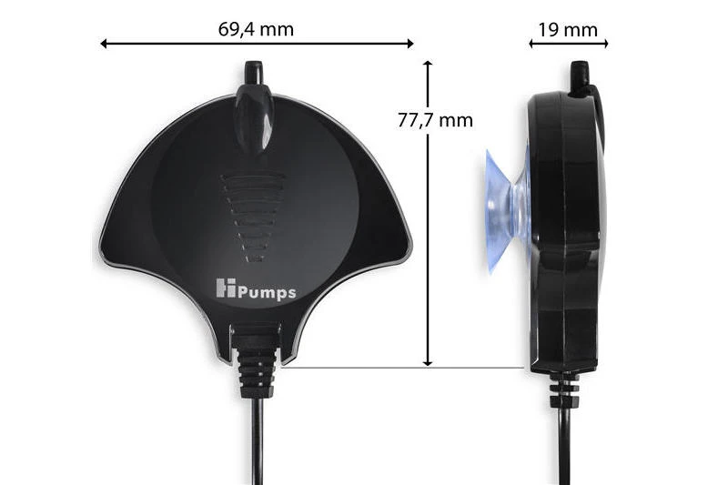 HPumps Nano Piezo Luftpumpe, Manta Schwarz 18l/h, Durchlüfterpumpe 5 HPumps Nano Piezo Luftpumpe, Manta Schwarz 18l/h, Durchlüfterpumpe – Bild 3