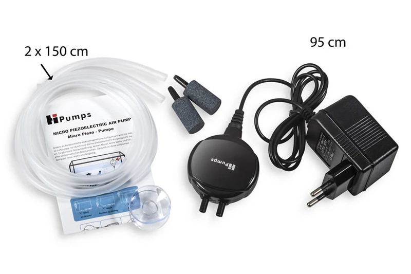 HPumps Nano Piezo Luftpumpe Zweikanal 2x18l/h, Doppel-Durchlüfterpumpe 4 HPumps Nano Piezo Luftpumpe Zweikanal 2x18l/h, Doppel-Durchlüfterpumpe – Bild 2